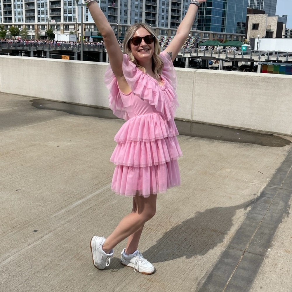 Pink ruffle dress for Taylor Swift Eras Tour